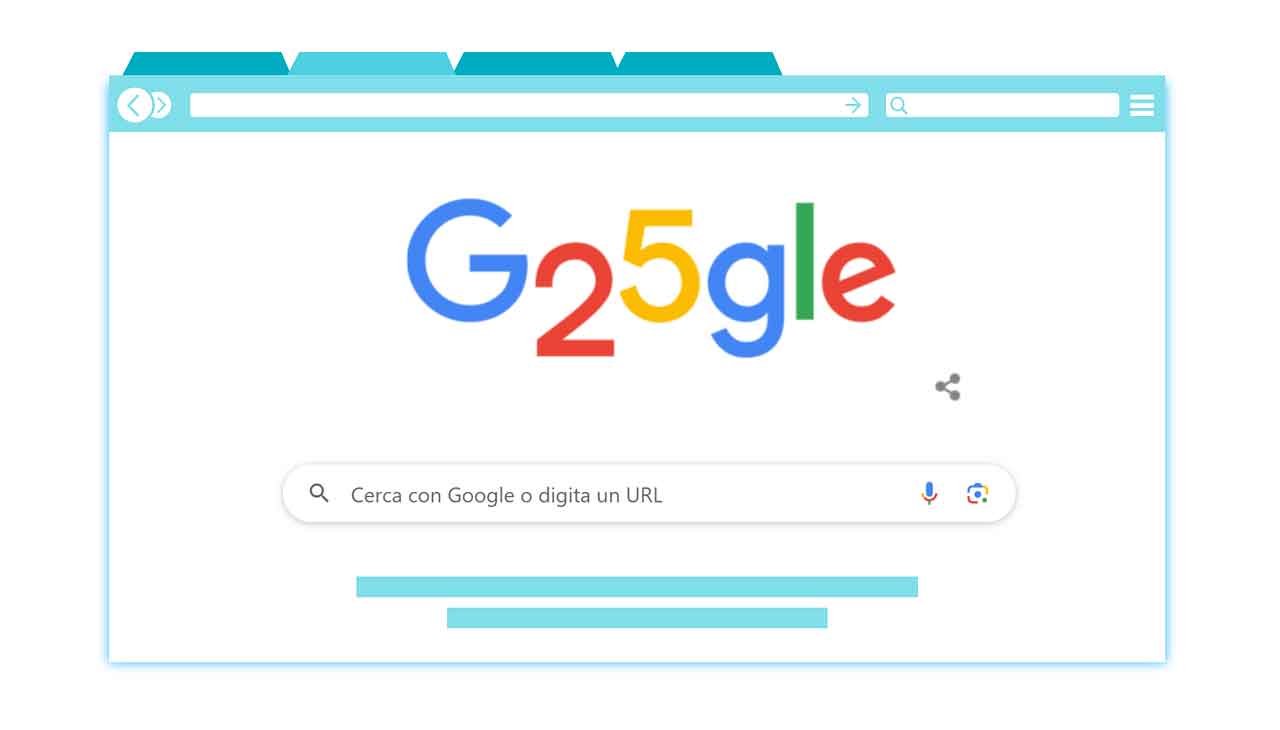Buon 25 esimo compleanno Google